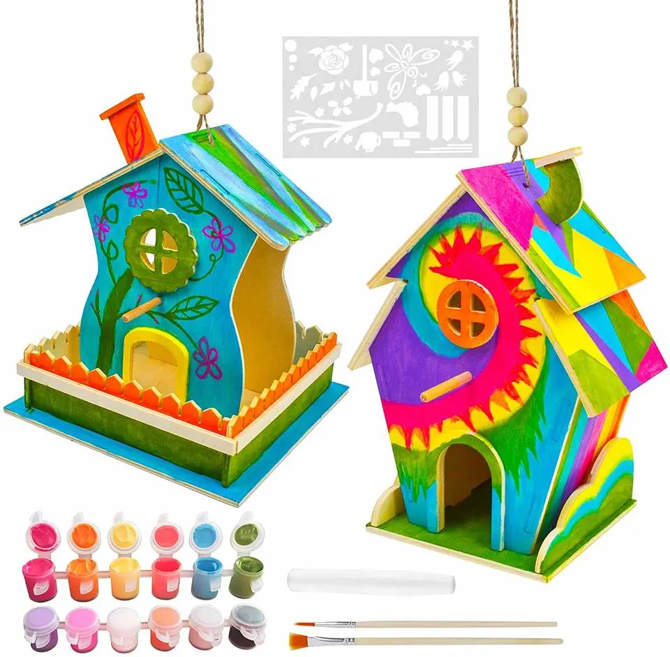 DIY Bird Feeder Kit DIY Wooden Arts Crafts DIY Bird House Kit Kids