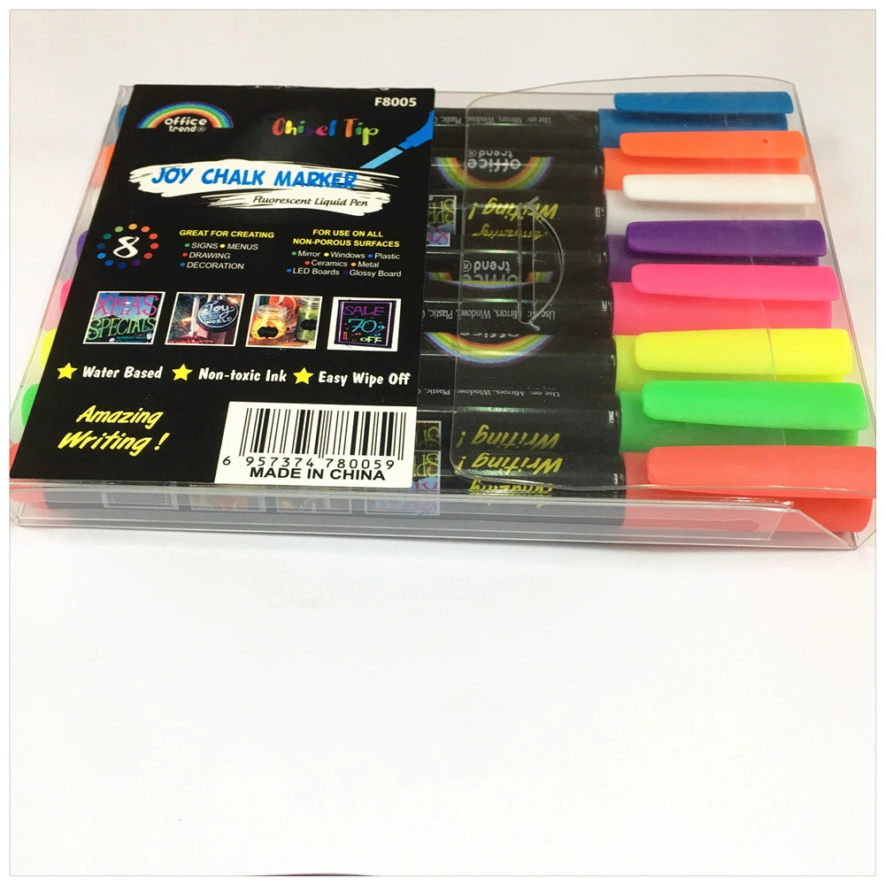 8 Colors Erasable LED Whiteboard Liquid Chalk Marker for LED Board Glass