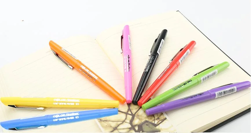 Stationery Wholesale Snowhtie Felt Pen Metal Clip Fineliner Tips, Red Color, 12CT, Classical Pens