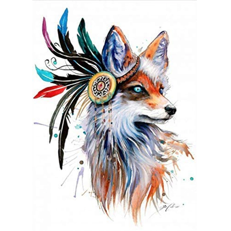 Diamond Painting Kits for Adults Fox DIY 5D Round Full Drill Art Perfect for Relaxation and Home Wall Decor