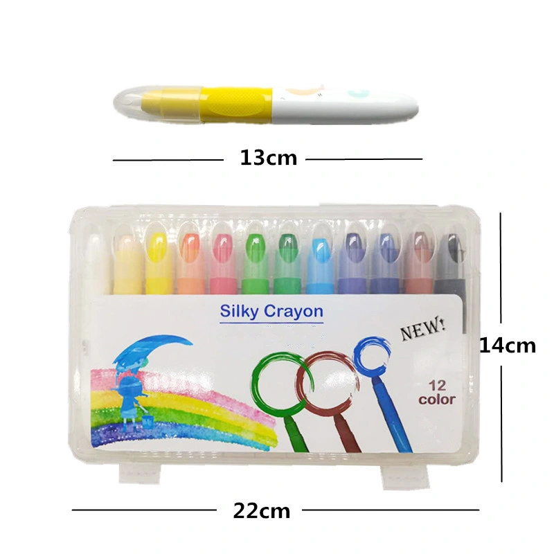 Stationery School Supply Quick Drying Tempera Paint Sticks 12 Colors Silky Gel Crayons for Kids