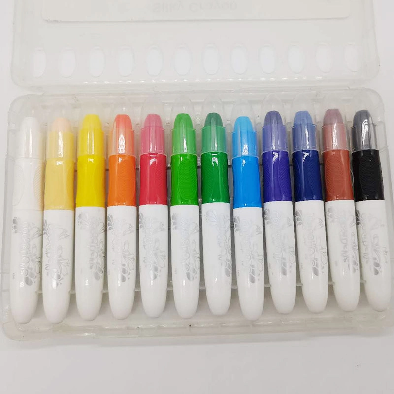 Stationery School Supply Quick Drying Tempera Paint Sticks 12 Colors Silky Gel Crayons for Kids