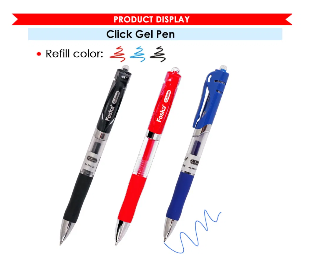 Foska Click Basic Color Gel Ink Pen