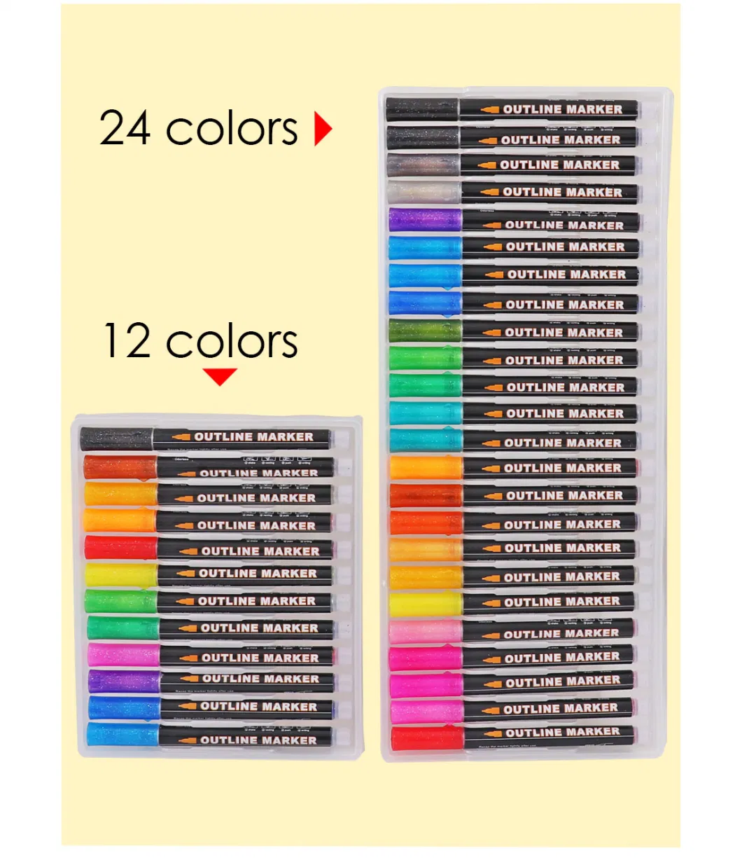 Foska Art Drawing Outline Fineliner Color Marker Pens