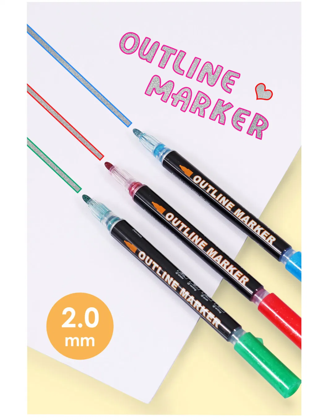 Foska Art Drawing Outline Fineliner Color Marker Pens