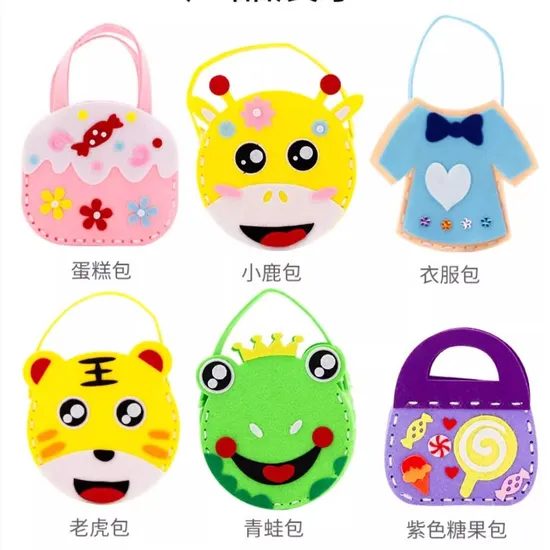 Hot Sale Kids Sewing Kit Felt Christmas DIY Crafts Girls Boys Educational Sewing Kids Art Craft Kits Beginners Felt Kids Sewing 