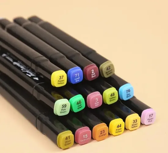 24/60/80/100/168 Colors Permanent Sketch Drawing Alcohol Based Dual Tip Art Markers 