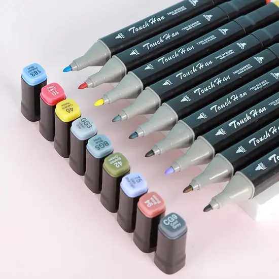 Hot Sale Customized Colors Smooth Handwriting Sketch Markers for Painting Art Brush 
