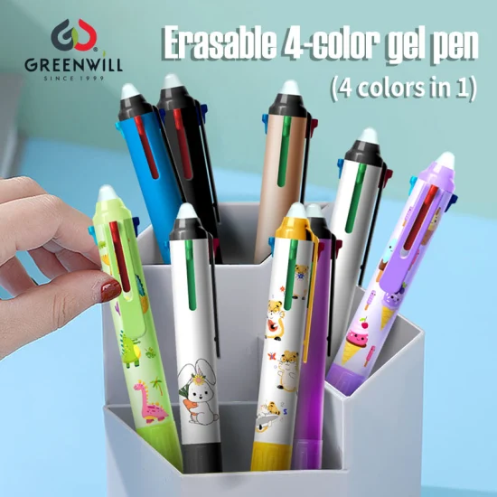 Promotional Greenwill Gel Pen Multi Color Retractable Ink Pen (KP19001)