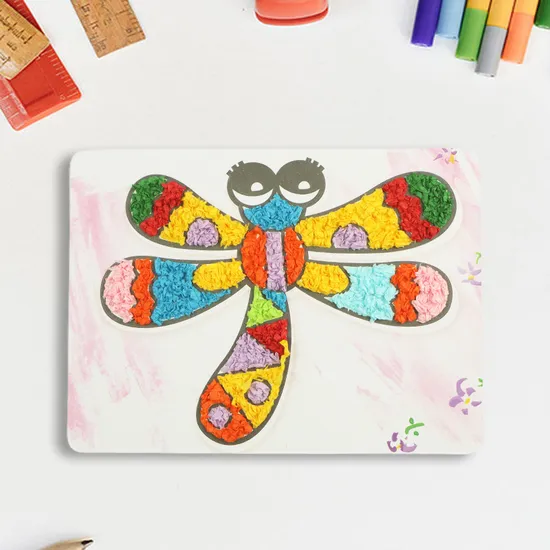 Tissue Sticker Art Paper Sticker Kit DIY Handmade Art Kits for Kids 