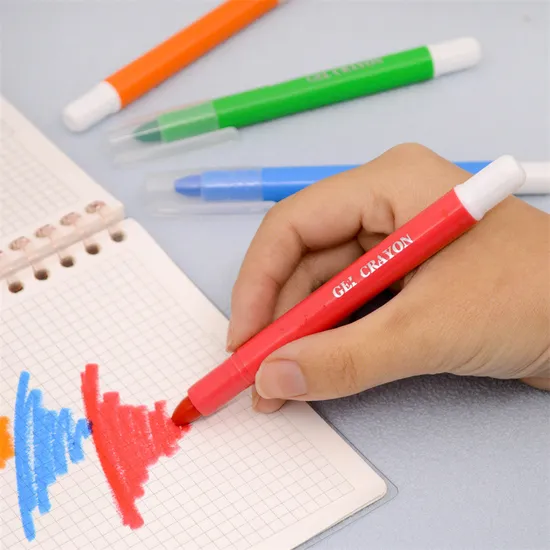 Silky Gel Crayons 6 Colors Washable Non Toxic Crayons for Toddlers 